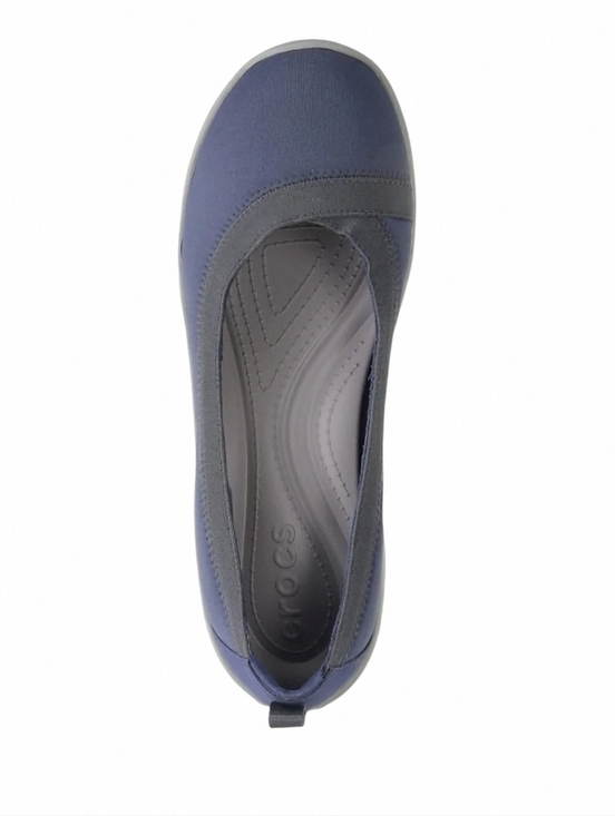CROCS Shoes - Crocs Busy Day Ballet Flats Women 9 Blue Slip On Stretch